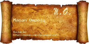 Masan Ompoly névjegykártya